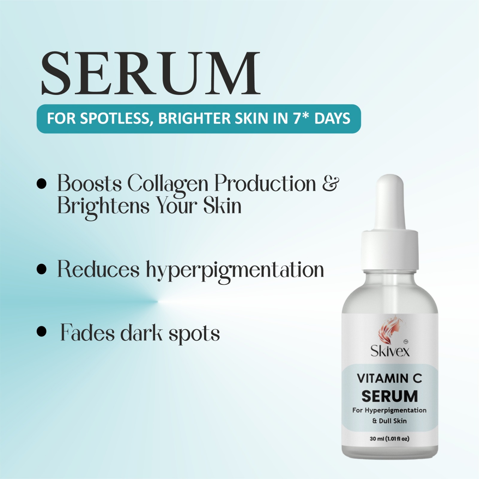 Skivex Alpha Arbutin 2% Face Serum for Dark Spots, Pigmentation & Brightening – 30ml
